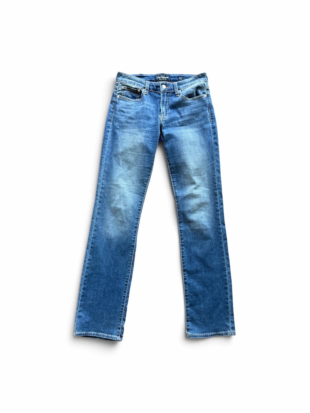 Lucky Brand Size 4 / 27 Sweet Straight Leg Jeans Mid Rise Blue Denim Used